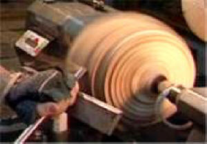 outside of the log is turned 